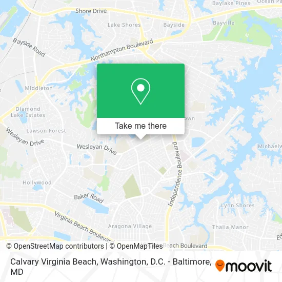Calvary Virginia Beach map