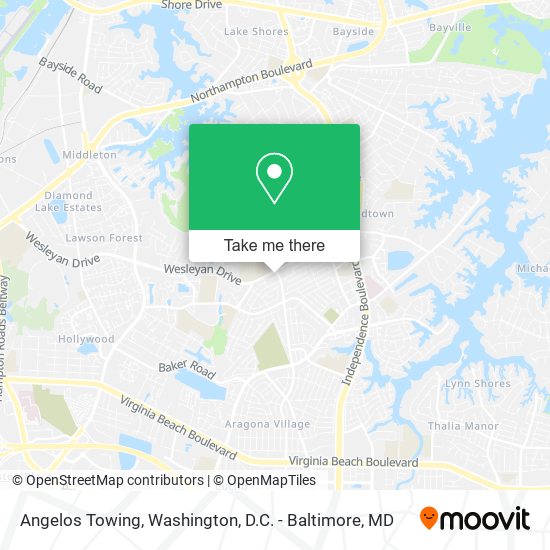 Angelos Towing map