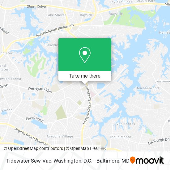 Tidewater Sew-Vac map