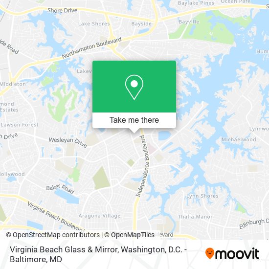 Virginia Beach Glass & Mirror map