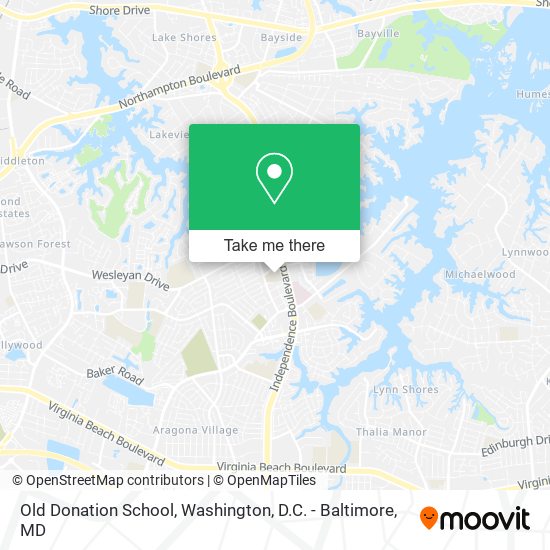 Mapa de Old Donation School