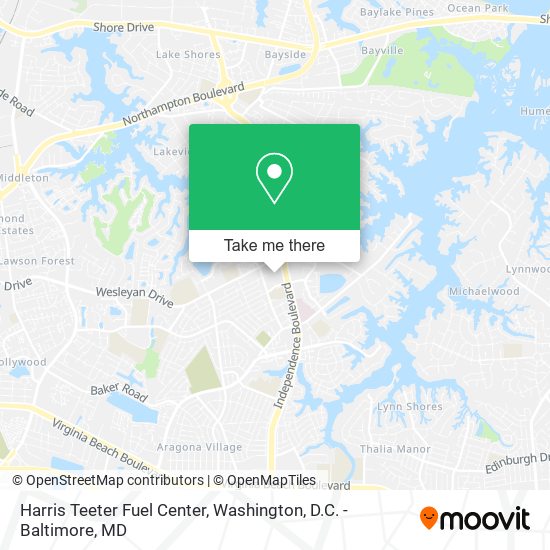 Mapa de Harris Teeter Fuel Center