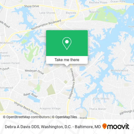Debra A Davis DDS map