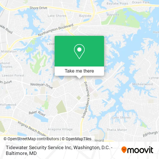 Tidewater Security Service Inc map