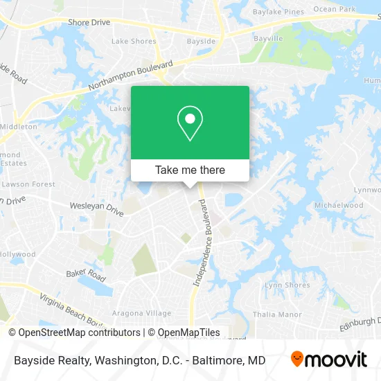 Bayside Realty map