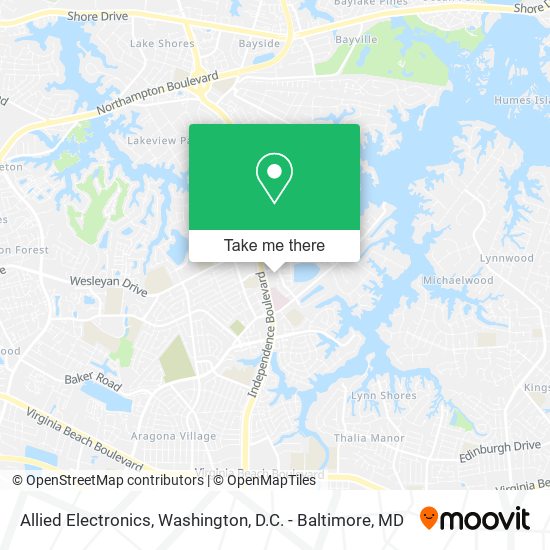 Allied Electronics map