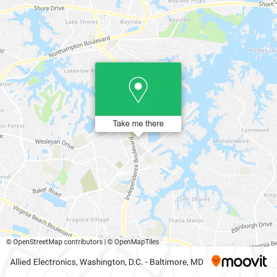 Allied Electronics map