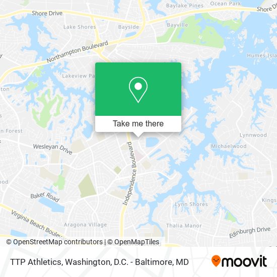 TTP Athletics map