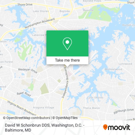 David W Schonbrun DDS map