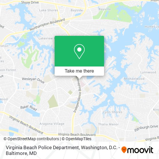Mapa de Virginia Beach Police Department