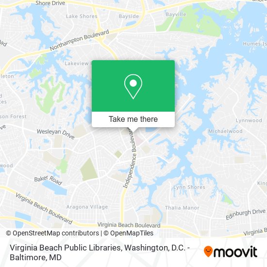 Virginia Beach Public Libraries map