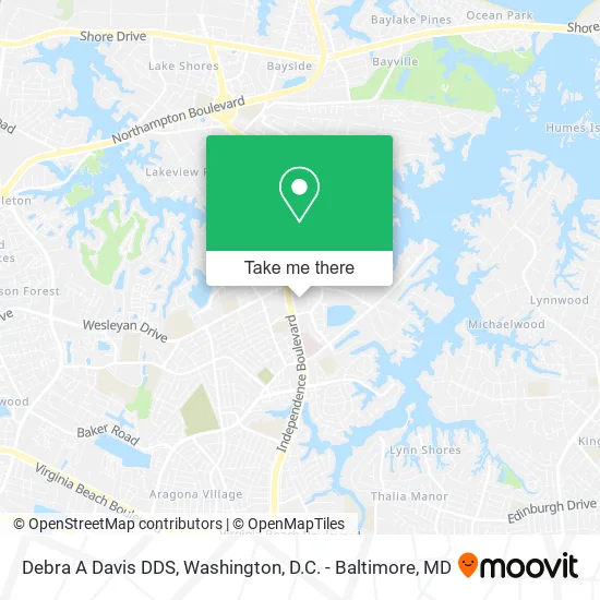 Debra A Davis DDS map