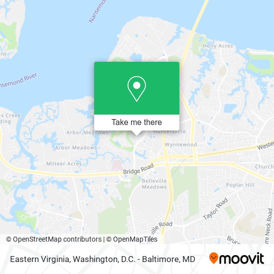 Eastern Virginia map
