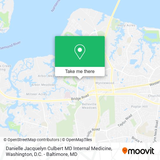 Danielle Jacquelyn Culbert MD Internal Medicine map