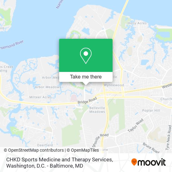 CHKD Sports Medicine and Therapy Services map
