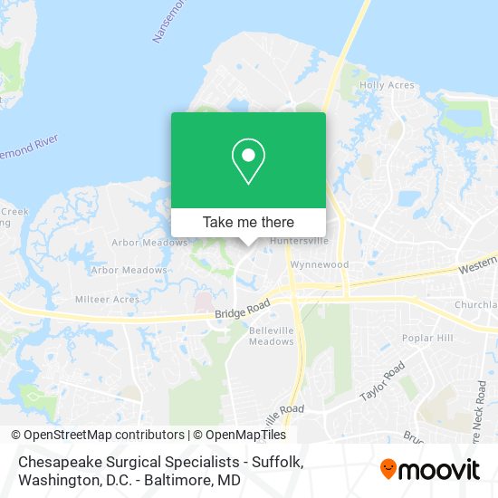 Chesapeake Surgical Specialists - Suffolk map