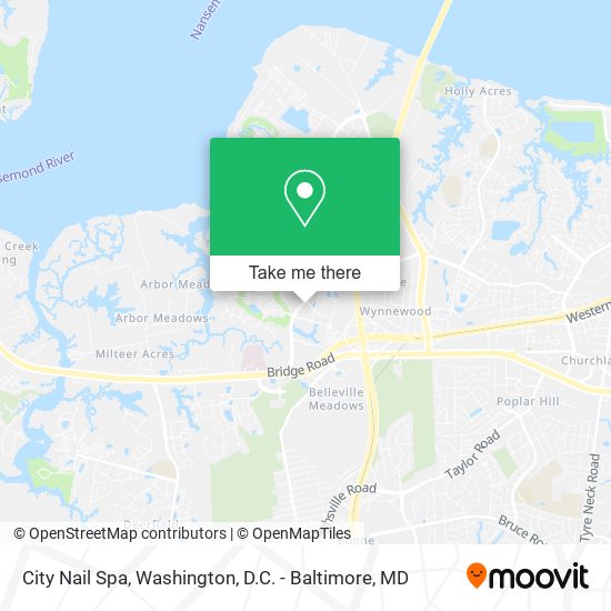 City Nail Spa map