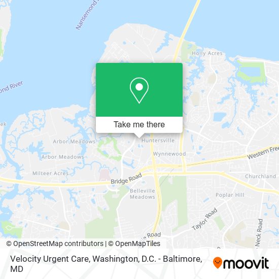 Mapa de Velocity Urgent Care