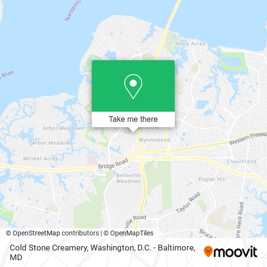 Cold Stone Creamery map