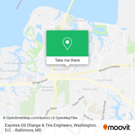 Mapa de Express Oil Change & Tire Engineers
