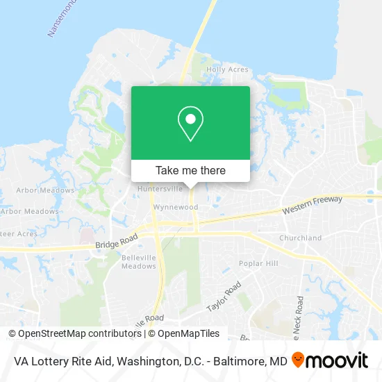 VA Lottery Rite Aid map
