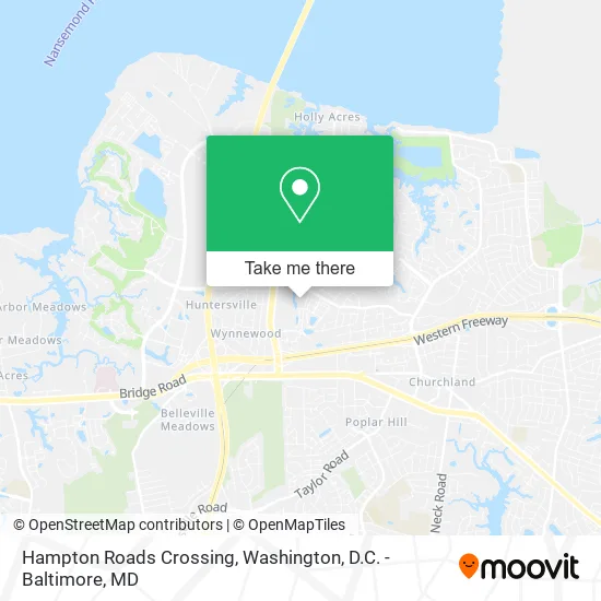 Hampton Roads Crossing map
