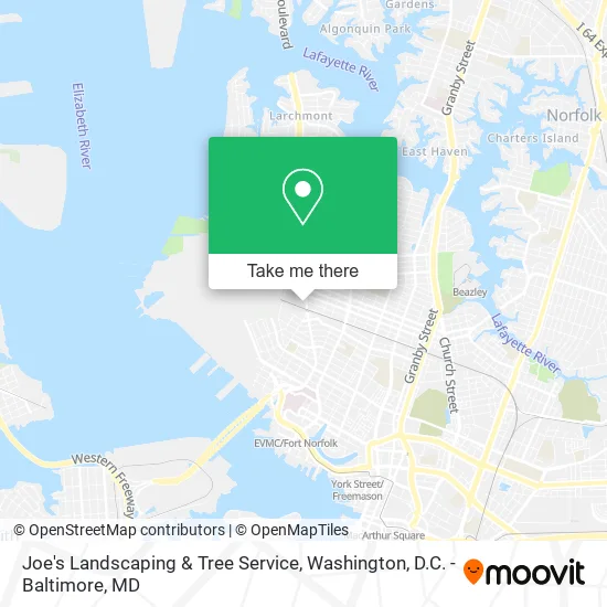 Joe's Landscaping & Tree Service map