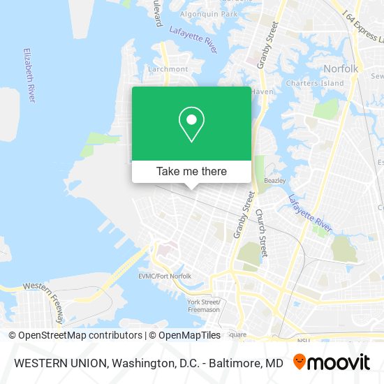 WESTERN UNION map