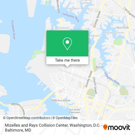 Mizelles and Rays Collision Center map