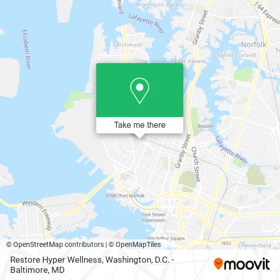 Restore Hyper Wellness map