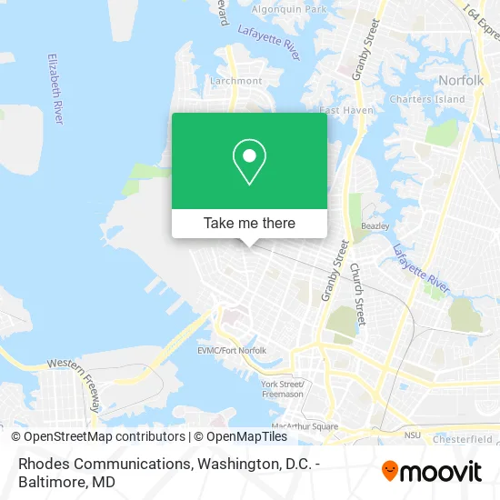 Rhodes Communications map