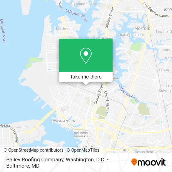 Bailey Roofing Company map