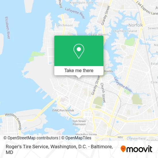Roger's Tire Service map
