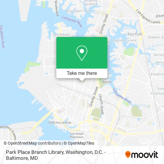 Park Place Branch Library map