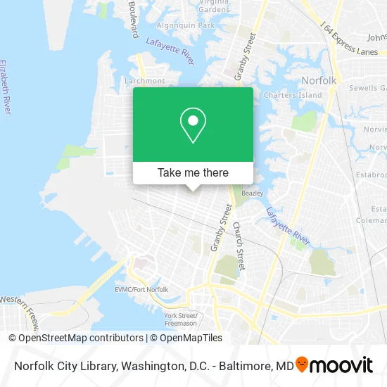 Norfolk City Library map