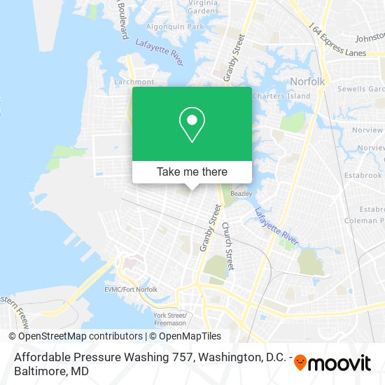 Affordable Pressure Washing 757 map