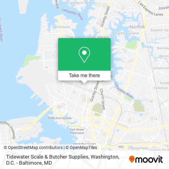 Mapa de Tidewater Scale & Butcher Supplies