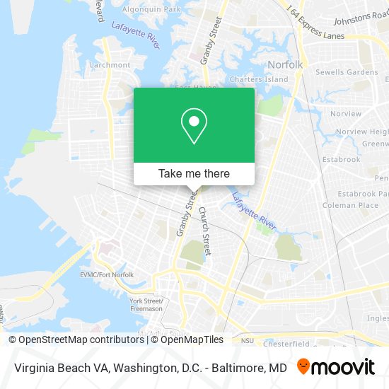 Mapa de Virginia Beach VA