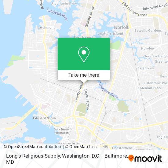 Mapa de Long's Religious Supply