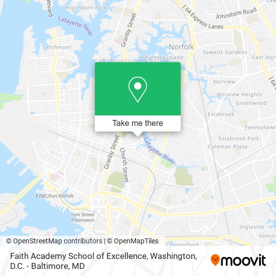 Faith Academy School of Excellence map