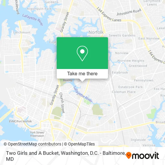 Two Girls and A Bucket map