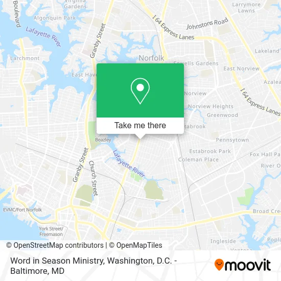 Word in Season Ministry map