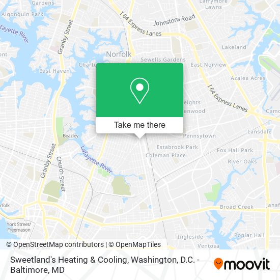 Sweetland's Heating & Cooling map