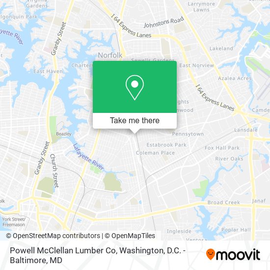 Powell McClellan Lumber Co map