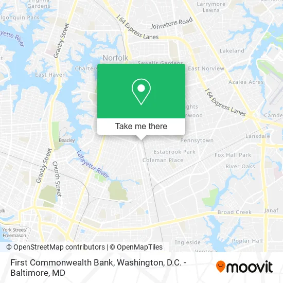 Mapa de First Commonwealth Bank