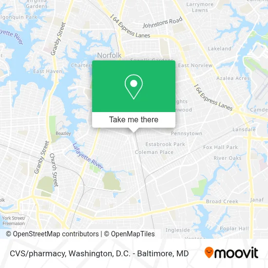 CVS/pharmacy map