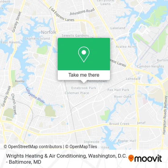 Wrights Heating & Air Conditioning map
