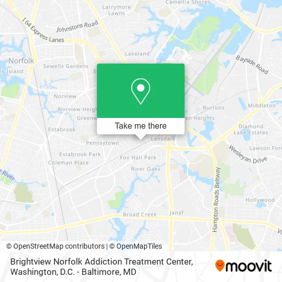 Brightview Norfolk Addiction Treatment Center map