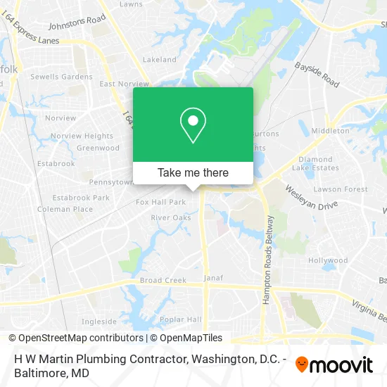 H W Martin Plumbing Contractor map