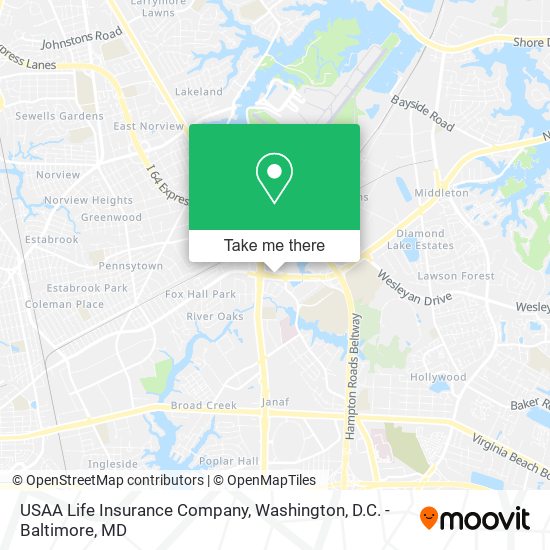 USAA Life Insurance Company map